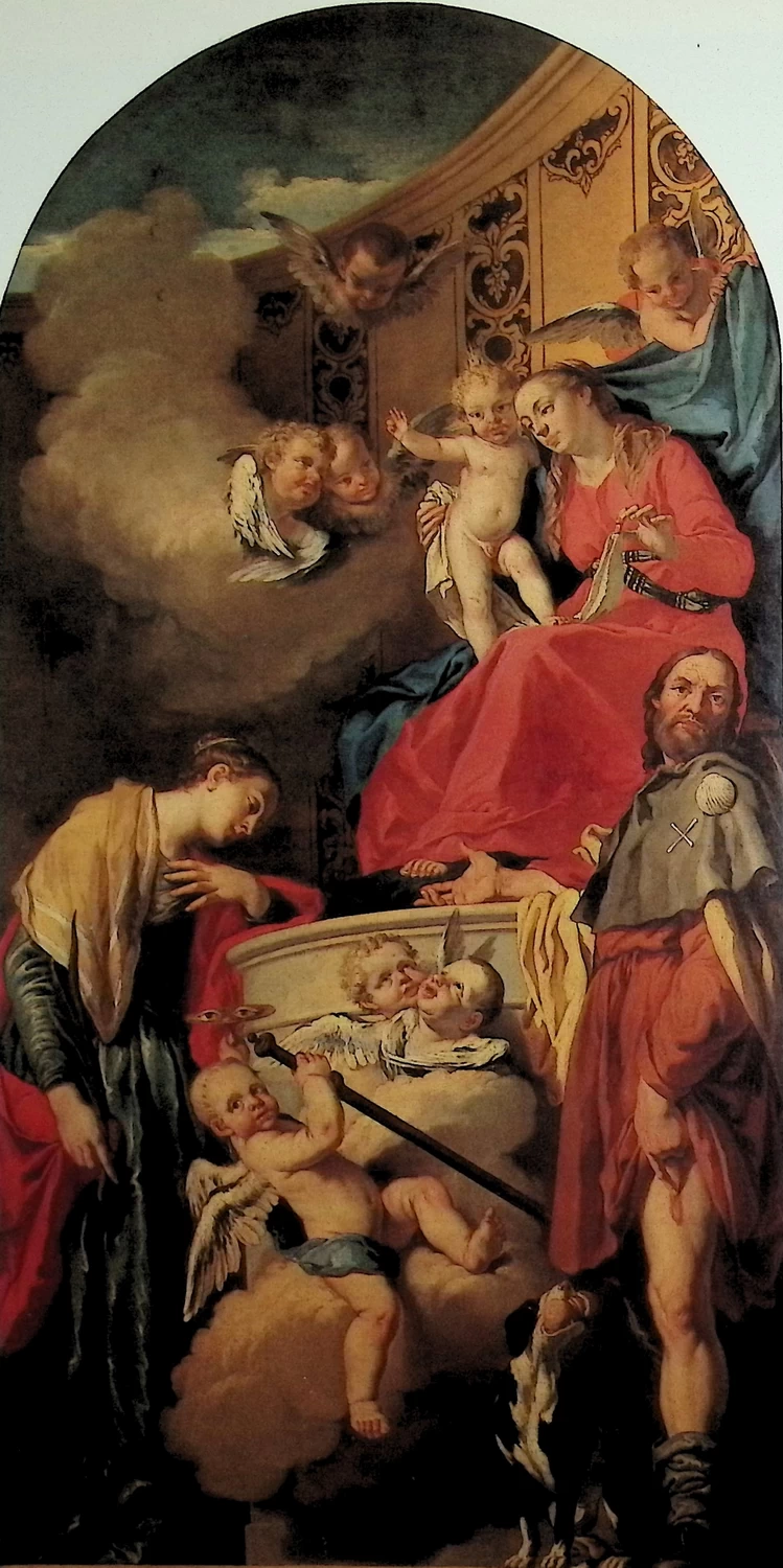 Giacomo Ceruti, il Pitocchetto - 384, Madonna col Bambino e i SS. Lucia e Rocco, Chiesa di Santa Lucia, Padova